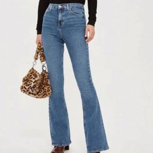 Topshop Jaime Moto Flare Jeans